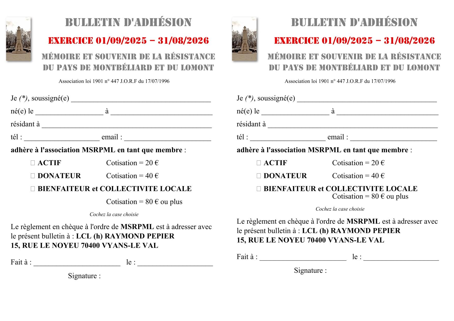 Bulletin adhesion msrpml 2025 v1