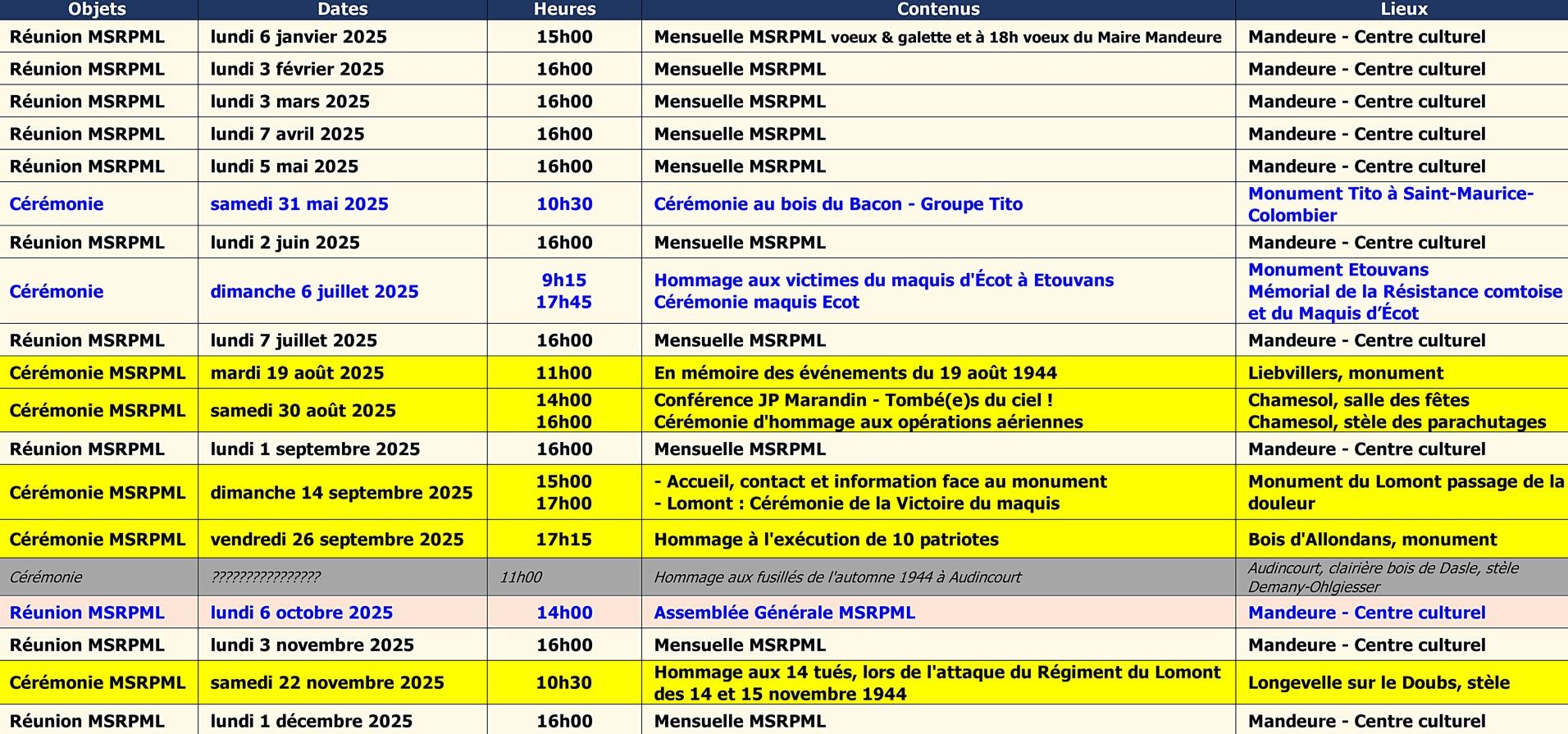 Calendrier 2025 au 20 aout copie ecran