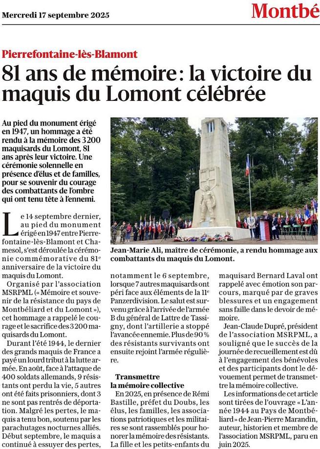 Est rep 17 sept 25 ceremonie lomont cc